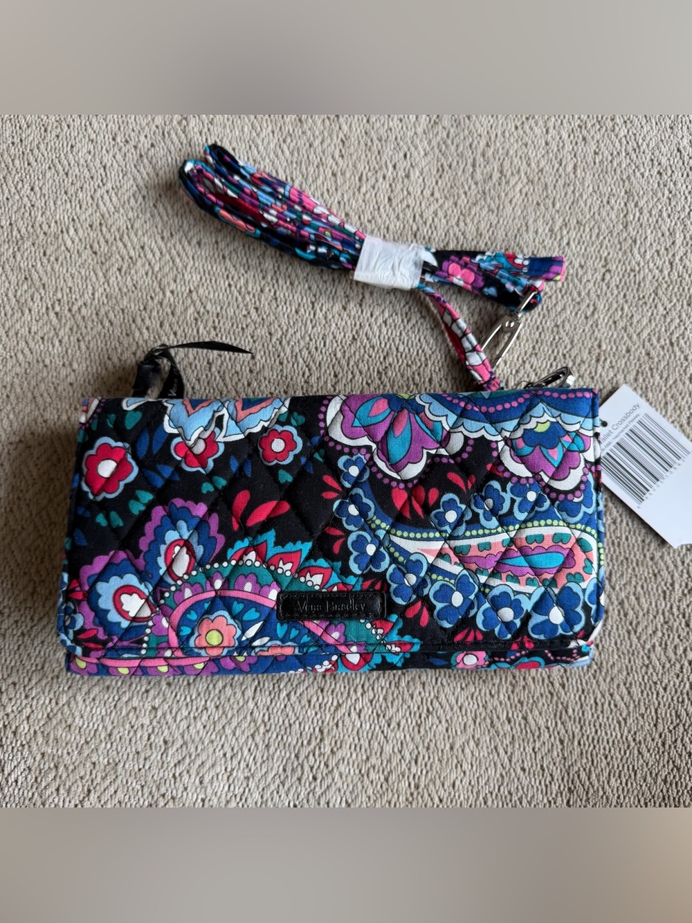 NWT Vera Bradley RFID Wallet Crossbody Haymarket Paisley